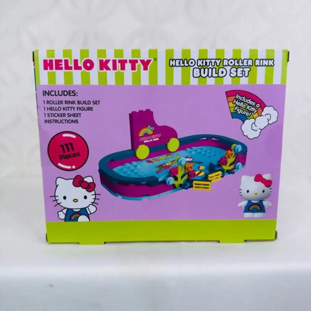 Sanrio Hello Kitty Roller‎ Rink Kid's Building Block Toy, 111 Piece